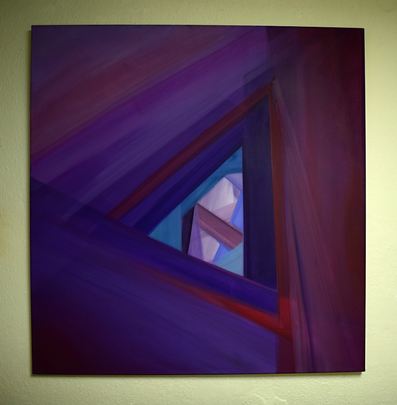 Mezi nebe a zem VI., 2009, akryl, 120 x 115 cm
