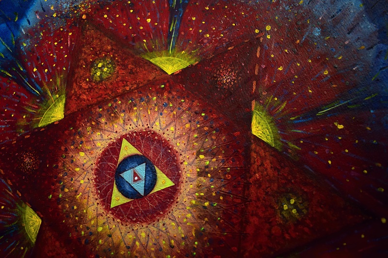 Amulet XXIII., 2015, olejomalba, 50 x 55 cm 