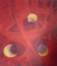Cesta mezi dvěma světy VI., 2008, akryl, 60 x 70 cm