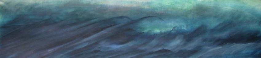 Stíny Atlantiku, 2006, olejomalba, 67 x 290 cm