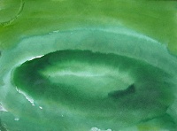 Rein in Taufers - Klamml See (zelené jezero), 2012, akvarel, 21 x 29,5 cm