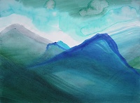 Rein in Taufers - cestou od Kofler seen, 2012, akvarel, 29,5 x 40 cm